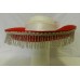 Vintage Sombrero Hat Tacky Red White Sequin Lace Bow Dangling Pearl Chandelier  eb-05447325